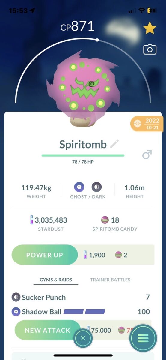 Pokemon #442 Spiritomb Rare Picture - For Pokemon Go Players