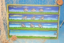 Platzset H&ouml;sti *Drei Schafe* ... Kein Wind, Westwind, Ostwind, Sturm ca 44x30cm