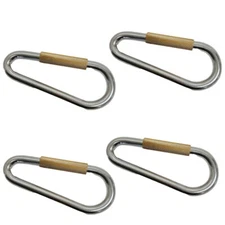 5/16" Carabiner Quick Link Spring Loaded Lock, 5-1/8"L T304 Stainless Steel 4Pcs