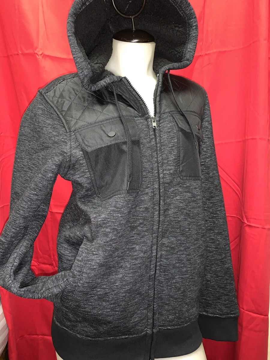 Full zip sherpa hoodie sale