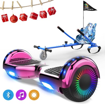 Elektro Scooter 6,5''Hoverboard Elektroroller Bluetooth Balance Board mit Sitz EU