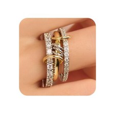 3/4PC Stackable Rings for Women Non Tarnish,14k Gold Plated Dainty Stacking C...