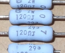 2 pcs, 120 ohms , 2W, ERG-2SJ121A, metal oxide film  resistors