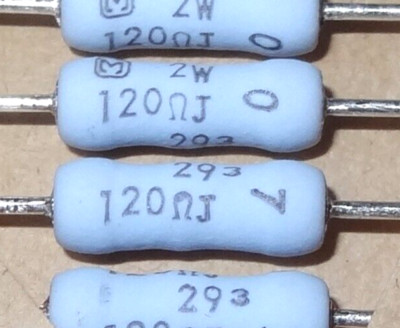 2 pcs, 120 ohms , 2W, ERG-2SJ121A, metal oxide film  resistors