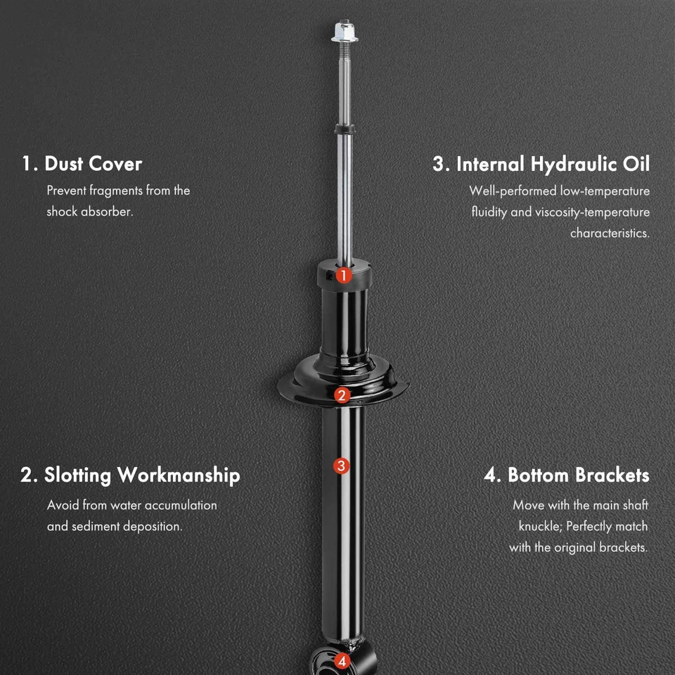 Amortiguador trasero izquierdo y derecho 2 piezas para INFINITI Q45 1997-2001 4,1 L TRACCIÓN TRASERA Foto 3 de 4