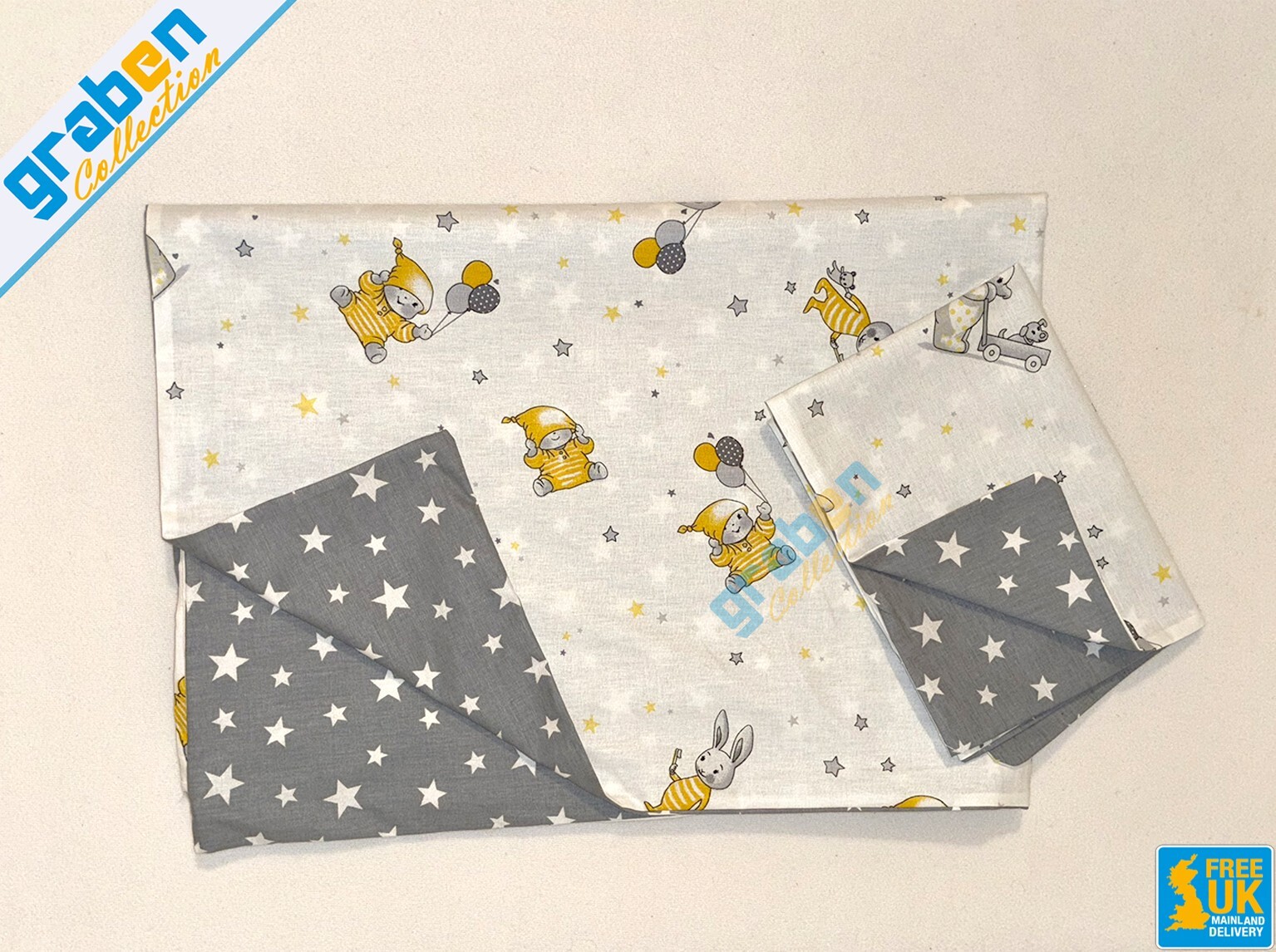 SET LENZUOLA 100% COTONE PER lettino, letto da viaggio, copripiumino e federa 90 cm x 120 cm foto 3