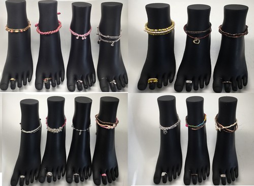 35 ANKLETS set with toe ring wholesale, fashion jewerly msrp 7.99 & above - Picture 5 of 12
