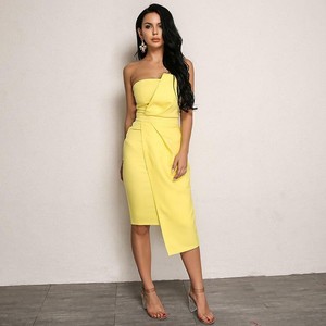 yellow bodycon dress uk