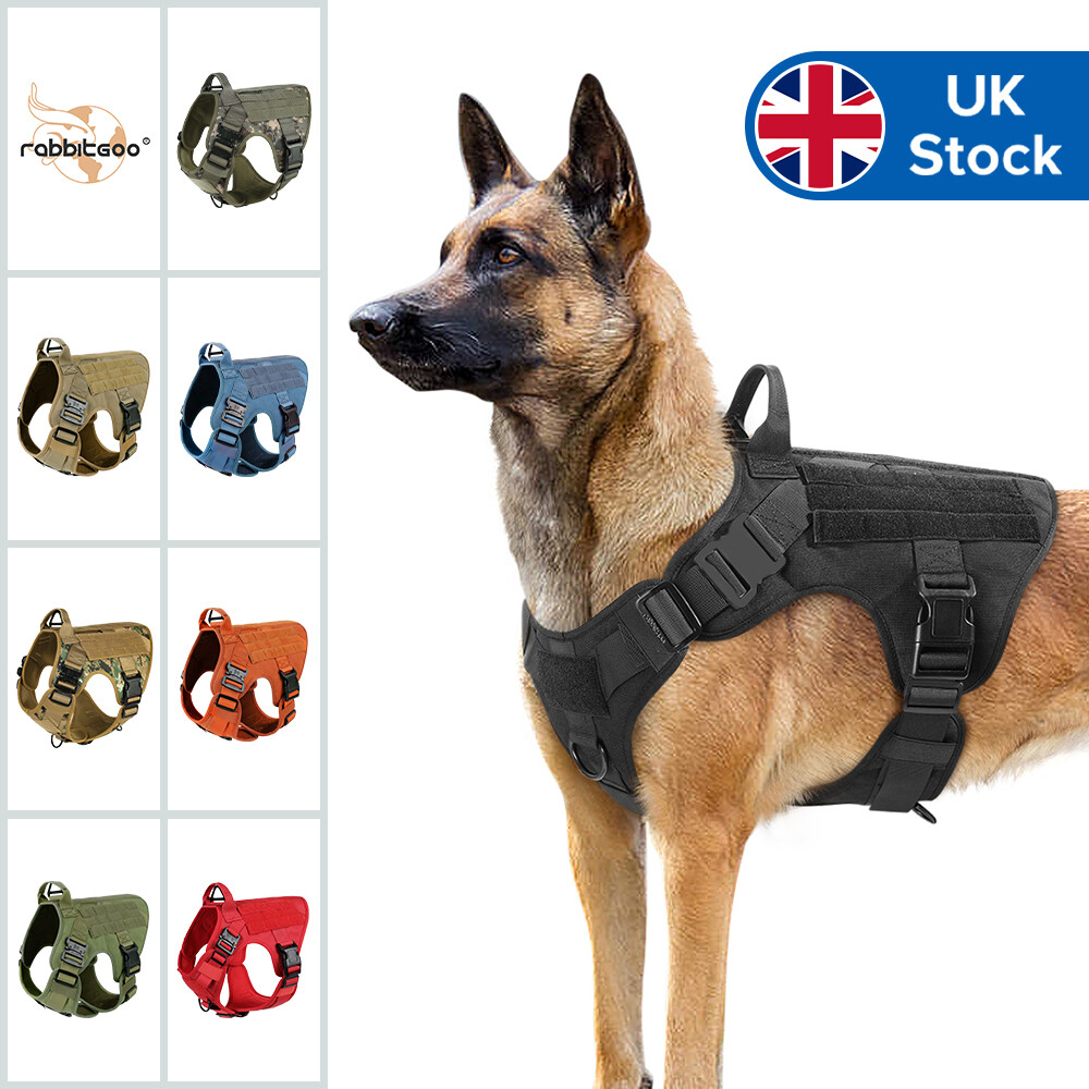 Rabbitgoo Tactical Dog Harness Pet No-pull Strong Adjustable Vest