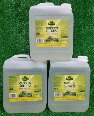 2,25 /L) 3x 5 Liter Kanister Kühne GURKEN AUFGUSS Gurkenaufguss 15l Ware Versa0 