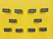 IC SOCKET 14-Pin DIP Solder Type PC Mount 14 Pin IC Socket 10 Pieces USA SELLER