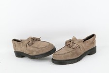 Vtg Dr Martens Womens 6 Distressed Suede Leather Chunky Platform Tassel Loafers