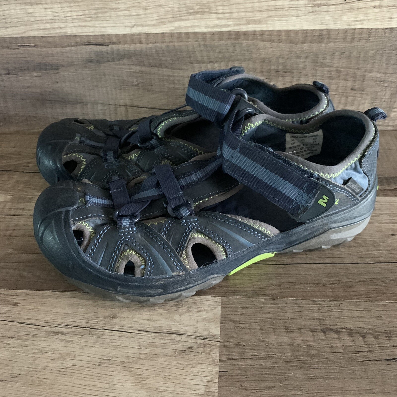 Sandali Merrell Hydro Hiker Sport Impermeabili Blu Verde Giovani Ragazzi Grandi Taglia 3M