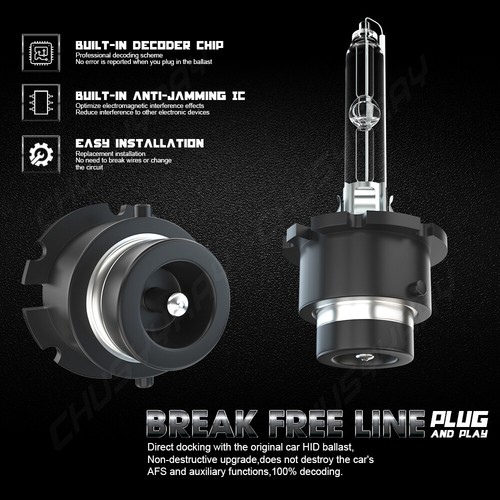 9005+D2S+H3 Headlight Bulb High Low Beam + Fog light Bulbs 6000K SUPER White - Picture 16 of 24