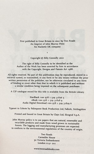 Windswept & Interesting My Autobiography - Billy Connolly signed UK 1./1. HB - Bild 3 von 9