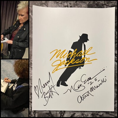 GFA Nathan East x3 Band Members Of Michael JACKSON Signiert 11x14 Foto COA