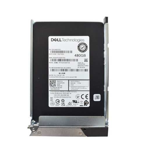 Dell Micron 2.5" 480GB 6GBPS 512e MU SATA SSD Drive - R6XYW MTFDDAK480TGB