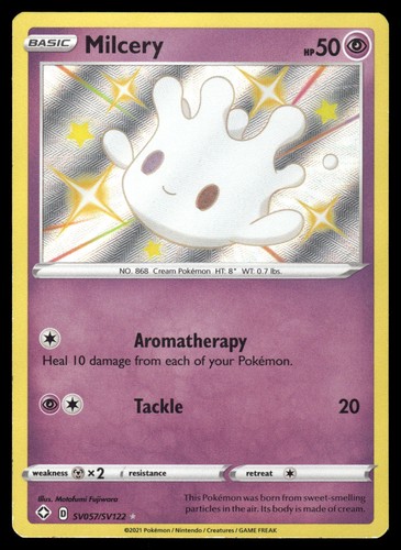 Milcery SV057/SV122 SWSH Shining Fates: Shiny Vault Holo Rare Pokemon Card - NM