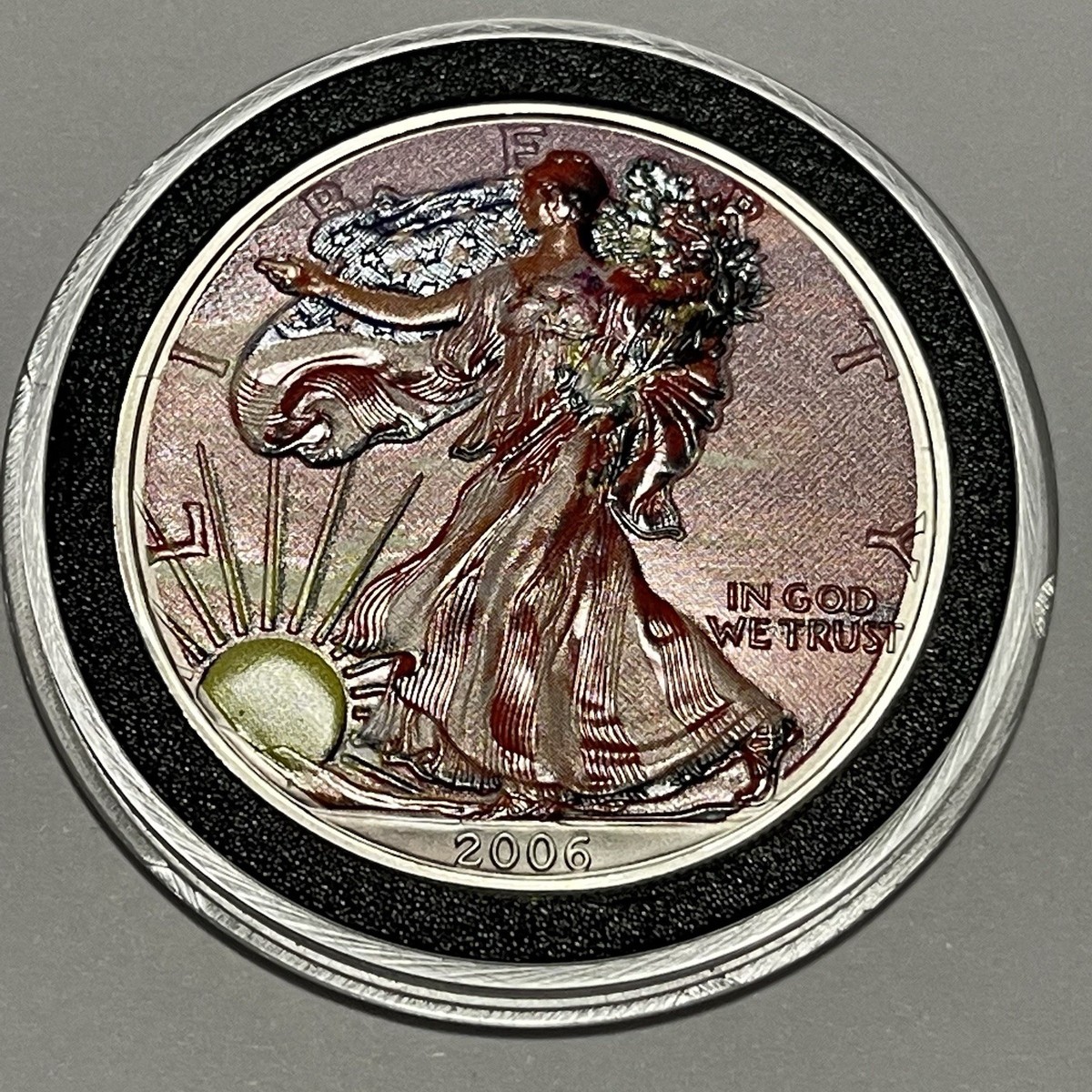 2006 ASE American Eagle 20th Ann Colorized Coin 1 Troy Oz .999