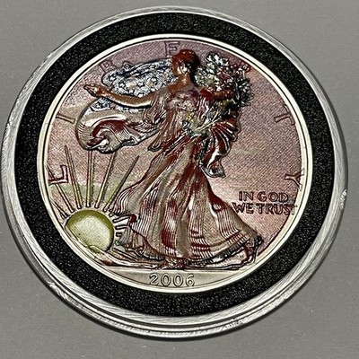 2006 ASE American Eagle 20th Ann Colorized Coin 1 Troy Oz .999