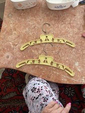 Lot of 2 Vintage Baby Child Toddler Clothes Hangers