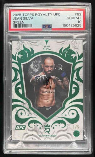 2025 Topps UFC Royalty Jean Silva Green /5 #82 PSA 10