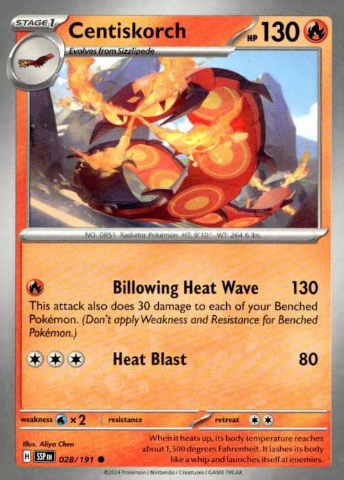 Centiskorch Common SV08: Surging Sparks 028/191 NM