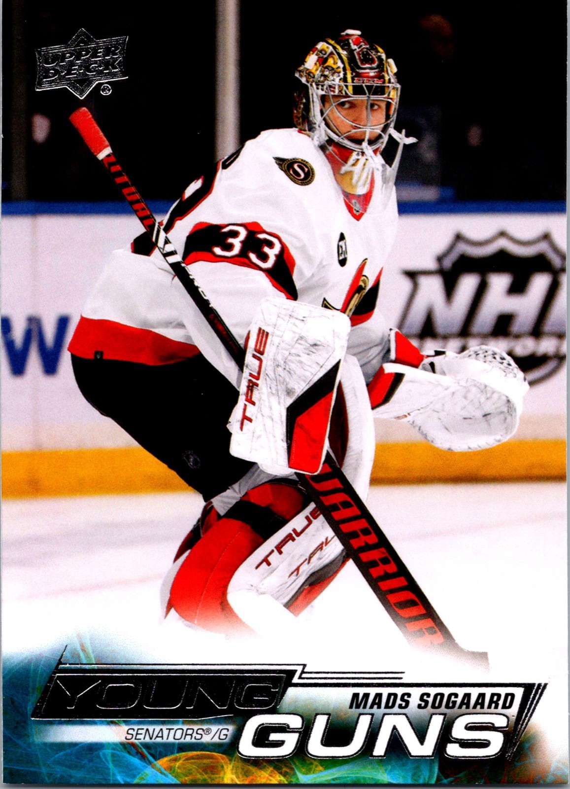 Mads Sogaard Ottawa Senators Upper Deck Young Guns Rookie 2022-23 #245 Hockey NM