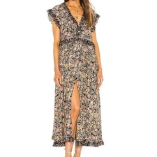 Free People Milania Flowy Midi Dress in Confetti Combo Size Small