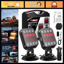 Wireless Bluetooth Magnetic Trailer Lights Kit - Fast Charging LED, IP65 Waterpr