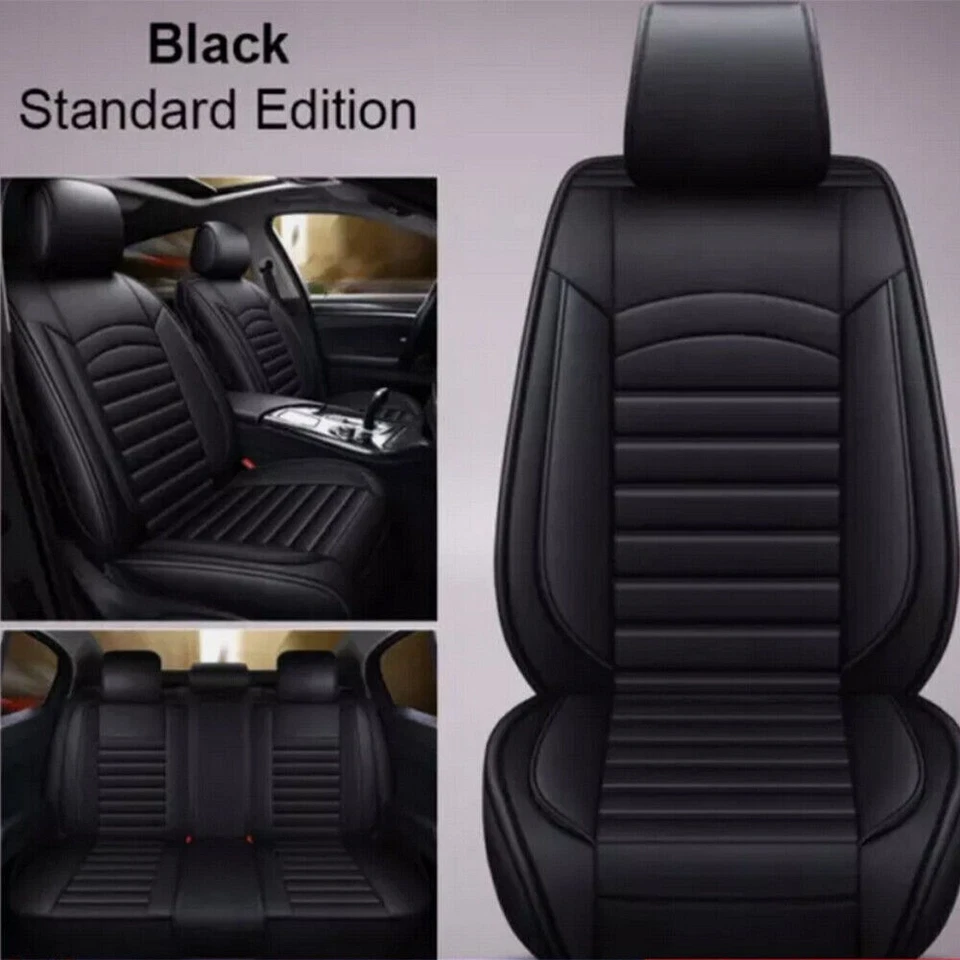 For Toyota RAV4 Full Set Leather Car Seat Cover 5-Seat Front + Rear Protectors - Изображение 3 из 4