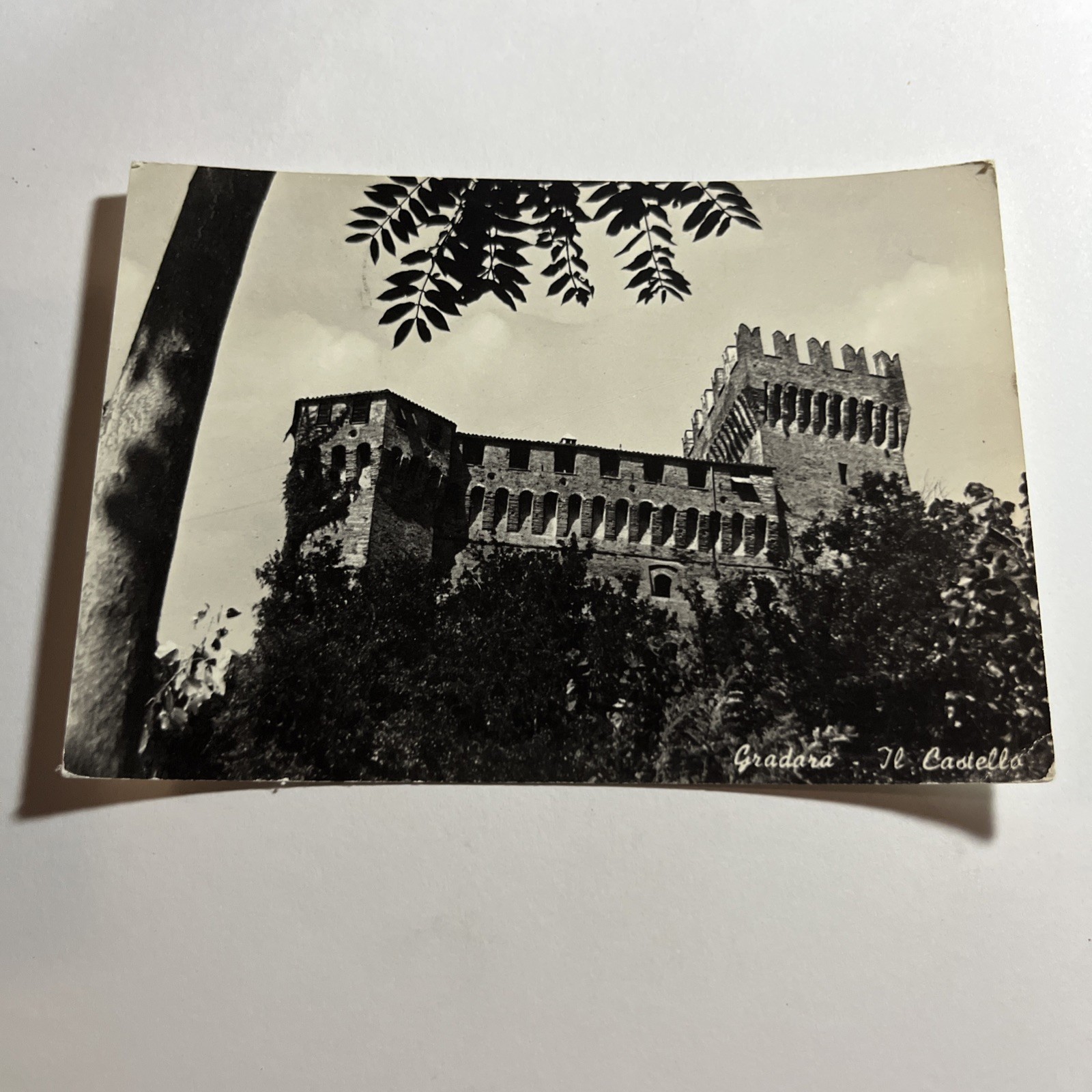 CARTOLINA  BIANCO E NERO - COLLEZIONE -GRADARA IL CASTELLO - VIAGGIATA 1963