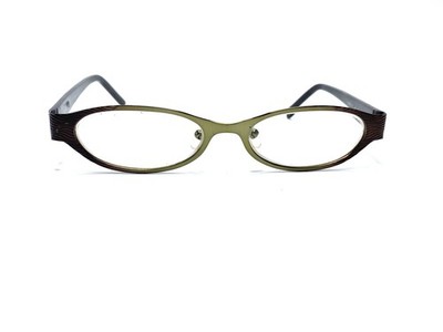 Vanni Brown Green Ombre Metal Oval Glasses Italy Mod. V8138 C49 49 16 135