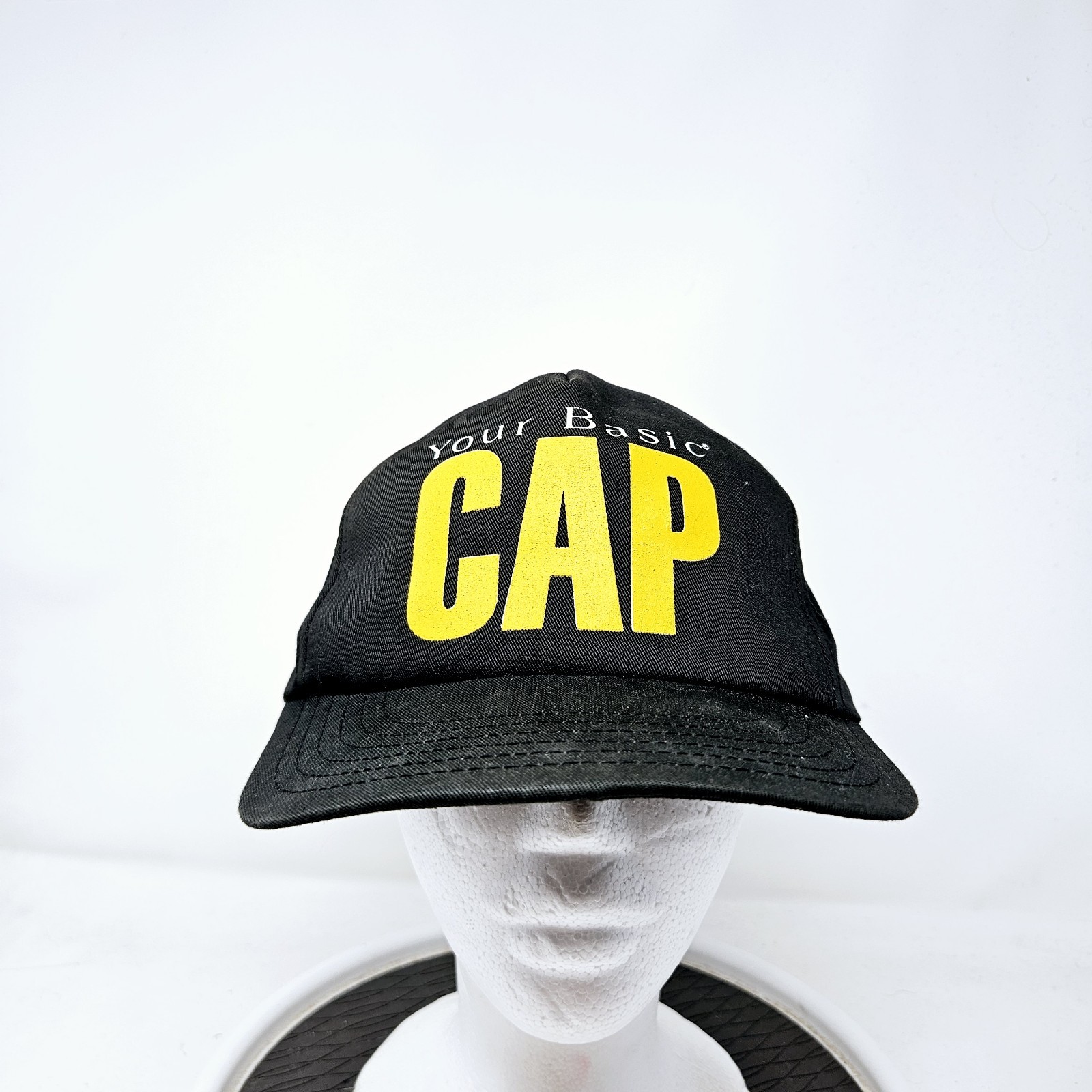 Vintage Your Basic Cap Black Hat Logo Cigarette C… - image 1