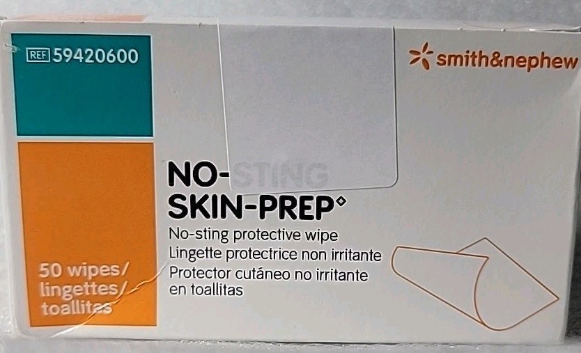 No-Sting Skin-Prep Protective Wipes Alcohol-Free Smith & Nephew Exp.05/2026
