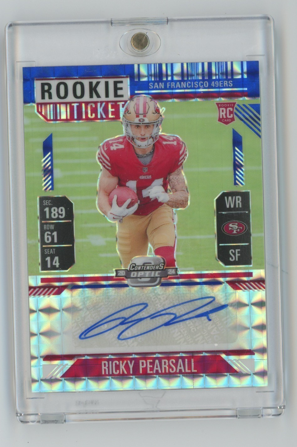Ricky Pearsall Panini Zenith Contenders Optic Rookie Ticket Rps Preview Autographs #PRERPE Blue