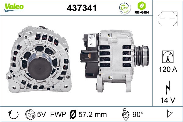 VALEO-OE 437341-OE Alternator for AUDI,SEAT,SKODA,VW