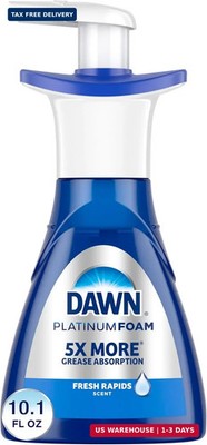 Dawn Ultra Platinum Foam Dishwashing Foam, Fresh Rapids Scent, 10.1 fl oz (Packa