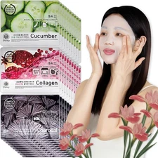 Moisturizing & Brightening Essence Face Mask Sheets from Korea 3types (30pcs)