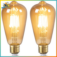 Edison GlüHbirne E27 ST64 6W Warmweiß 2200K 600LM Antik Retro 2Er Pack