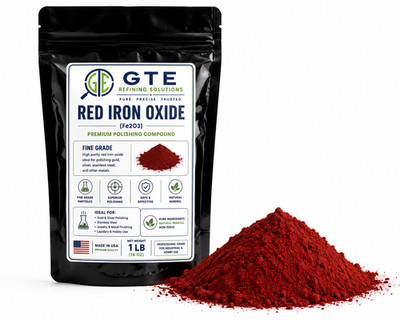 Red Iron Oxide Powder (Fe2O3) Metal Polishing Compound Gold Silver Brass 1lb