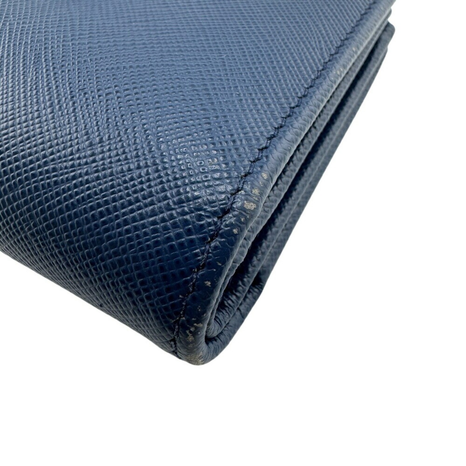 PRADA 1ML005 Flap Saffiano Bifold Wallet, Blue, Women's GZl1f7vs thumbnail 4