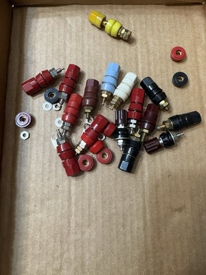 Vintage Electronic Binding Posts Banana Jack Test Terminals Lot of 20+