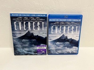 Everest 3-Disc Combo (Blu-ray 3D + Blu-ray + DVD) 2015 Mint Condition Slipcover