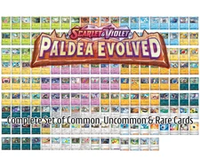 Pokémon Paldea Evolved Complete Common, Uncommon & Rare 176 Card Set