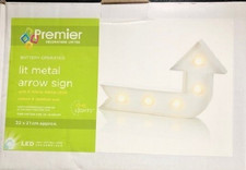 Freccia in metallo LED insegna di uscita - pub caffè bar uomo grotta parete arte timer luce natale