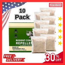 Vamoose Natural Rodent Repellent - 10 Pack Peppermint Oil - Mice & Rat Deterrent
