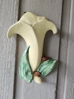 Vintage 1948 McCoy Yellow Lily Wall Pocket