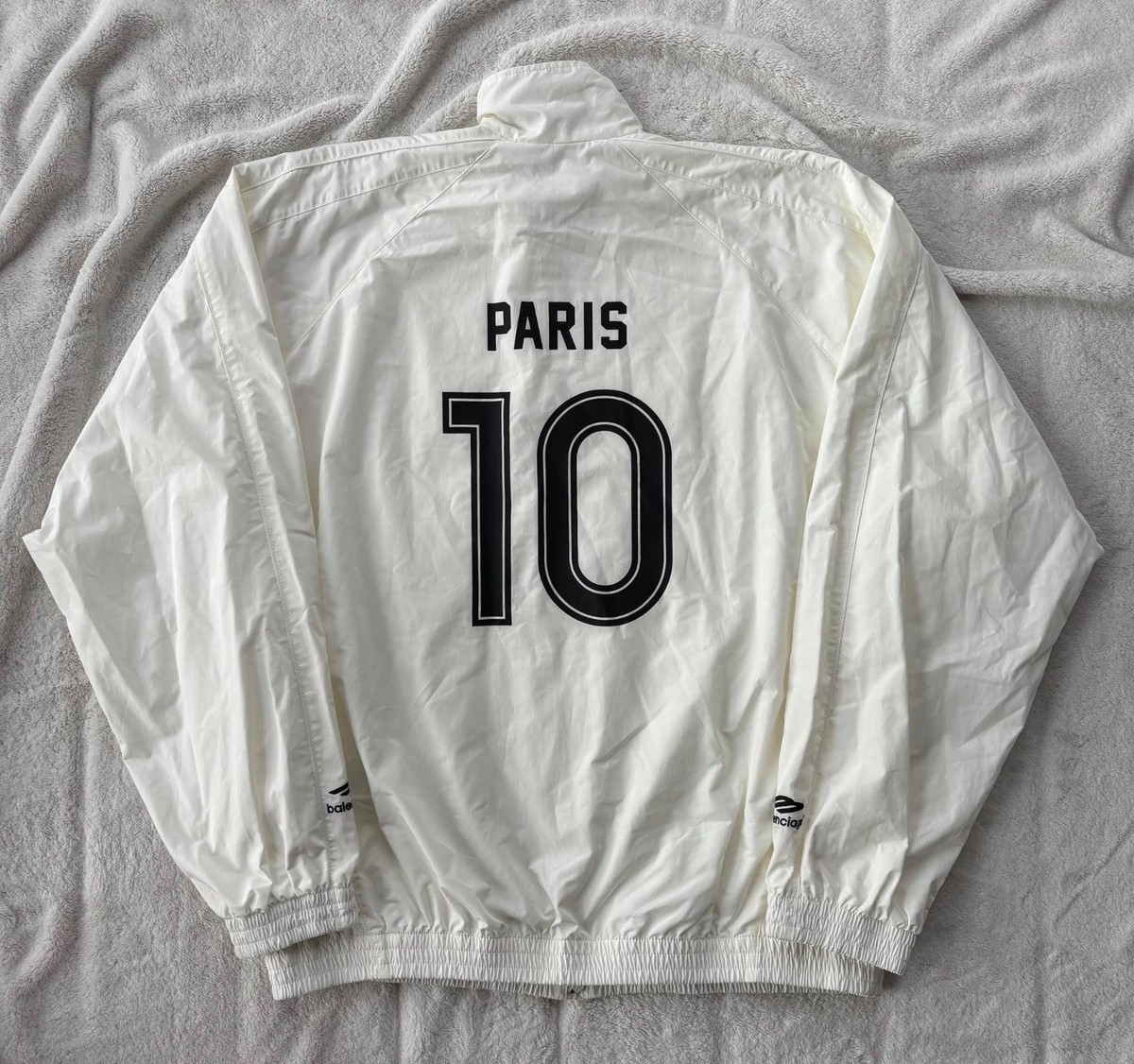 Balenciaga White Paris Soccer Technical Track Jacket - 2XL - MSRP