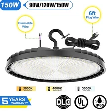 150W UFO Led High Bay Light 3000-5000K Commercial Factory Gym Shop Light US Plug